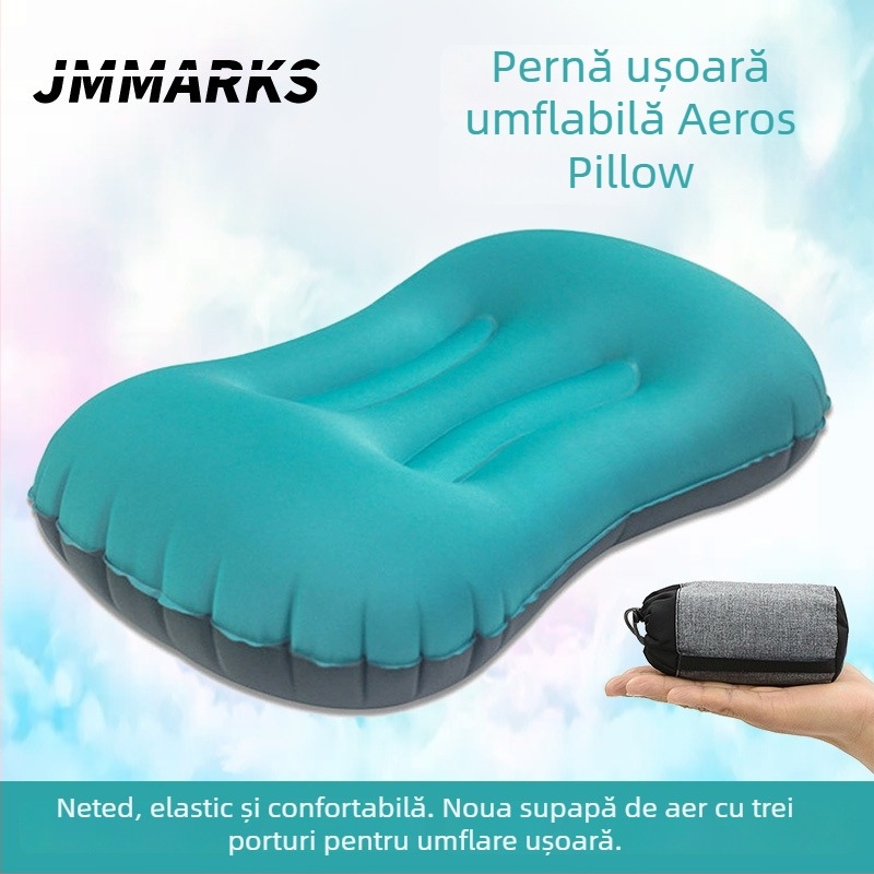 Pernă gonflabilă în formă de U, din nailon, model MS-005, personalizabilă, design minimalist