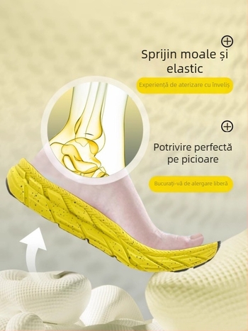 Pantofi de alergare off-road unisex, cu partea superioară din plasă respirabilă, talpă exterioară din cauciuc antiderapant, talpă medie EVA, glezna joasă, înălțimea călcâiului 3–5 cm