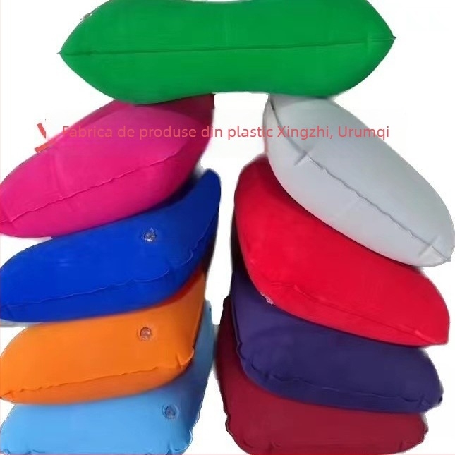 Pernă gonflabilă pentru gât în formă de U – portabilă pentru călătorii și camping, material PVC, grosime 17, greutate 58, potrivită pentru adulți și copii