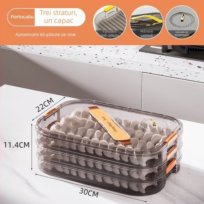 Meihong Cutie de depozitare pentru colțunași din PP, de calitate alimentară, etanșă pentru congelare, uz casnic, model 1010788978