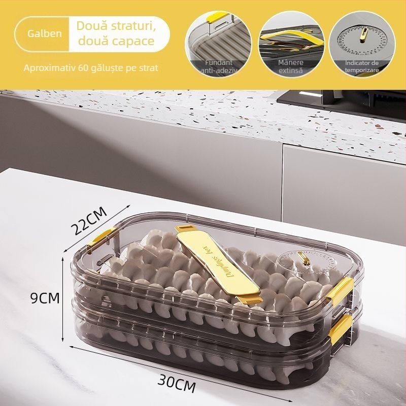 Meihong Cutie de depozitare pentru colțunași din PP, de calitate alimentară, etanșă pentru congelare, uz casnic, model 1010788978