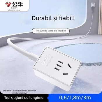 Bull prelungitor portabil cu o singură priză, 10A, 2500W