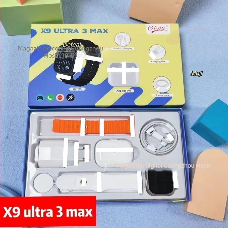 Ceas inteligent cu carcasă din aliaj de aluminiu, cadran pătrat, curea din silicon, diametru 44 mm și mai mare, autonomie baterie sub 7 zile