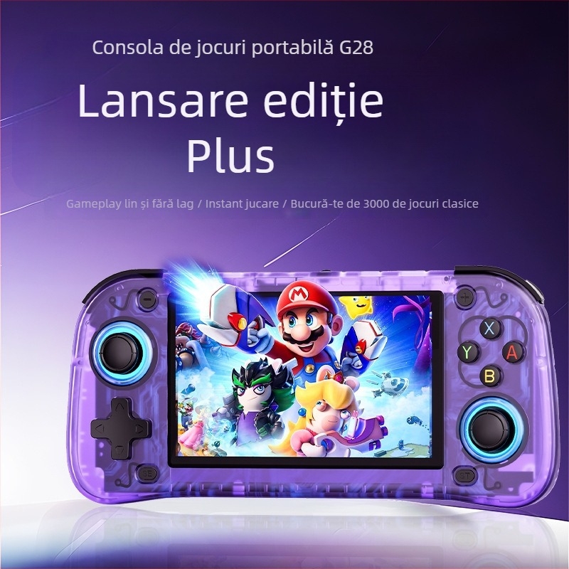 Consolă portabilă de jocuri G28, interfață USB, conexiune wireless, jocuri RPG, stil arcade retro nostalgic