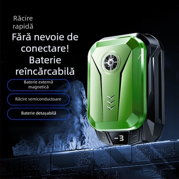 Clip de răcire pentru telefonul mobil SL14, 10W, Type-C, afișaj digital al bateriei, plastic/metal/ceramică