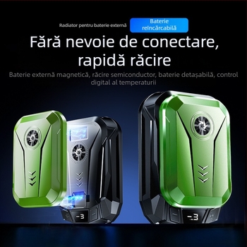 Clip de răcire pentru telefonul mobil SL14, 10W, Type-C, afișaj digital al bateriei, plastic/metal/ceramică