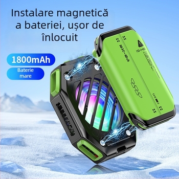 Răcitor pentru telefon X111 cu răcire semiconductor magnetic, versiune cu baterie wireless, interfață Type-C, 187 g
