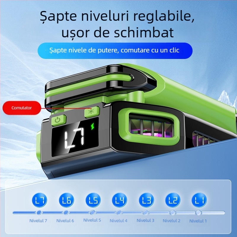 Răcitor pentru telefon X111 cu răcire semiconductor magnetic, versiune cu baterie wireless, interfață Type-C, 187 g