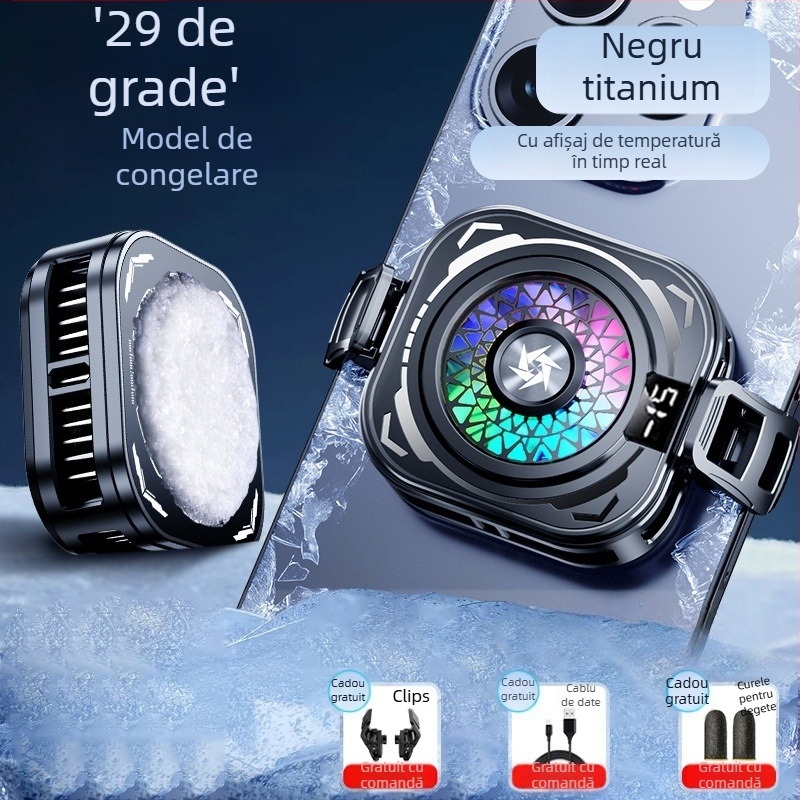 Răcitor pentru telefonul mobil cu răcire pe semiconductori, funcționare silențioasă, afișaj digital — model Sl60