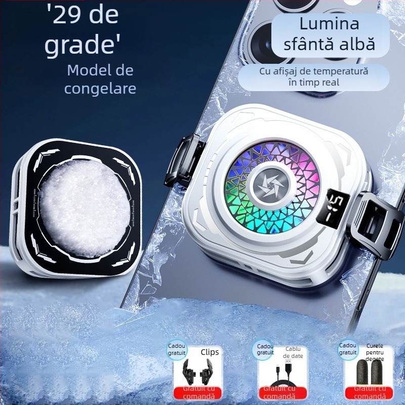 Răcitor pentru telefonul mobil cu răcire pe semiconductori, funcționare silențioasă, afișaj digital — model Sl60