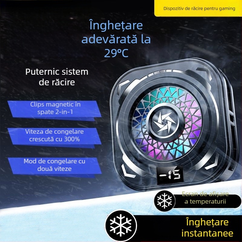 Răcitor pentru telefonul mobil cu răcire pe semiconductori, funcționare silențioasă, afișaj digital — model Sl60