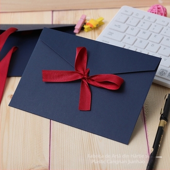 Plic de invitație în stil occidental, hârtie kraft, imprimare logo, personalizare disponibilă, model No. 5/DL