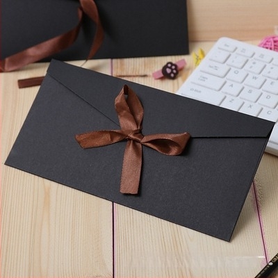 Plic de invitație în stil occidental, hârtie kraft, imprimare logo, personalizare disponibilă, model No. 5/DL