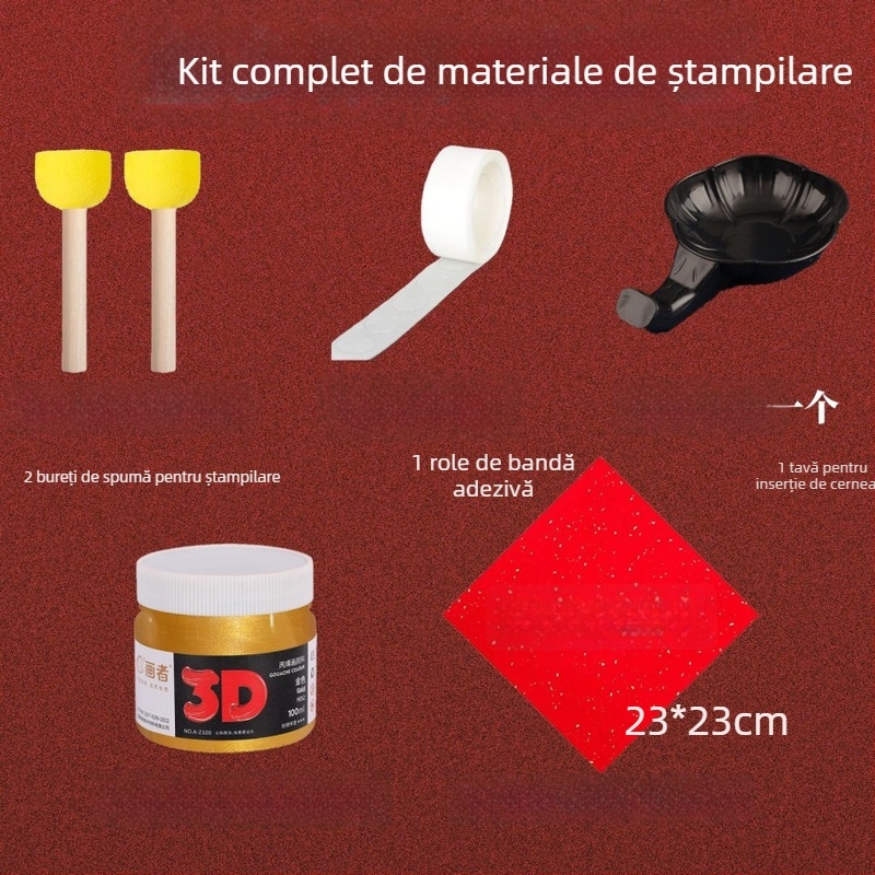 Șablon de embosare pentru caracterele de binecuvântare (Anul Calului) – OWKJASW MN19-MN21, material PET, kit DIY