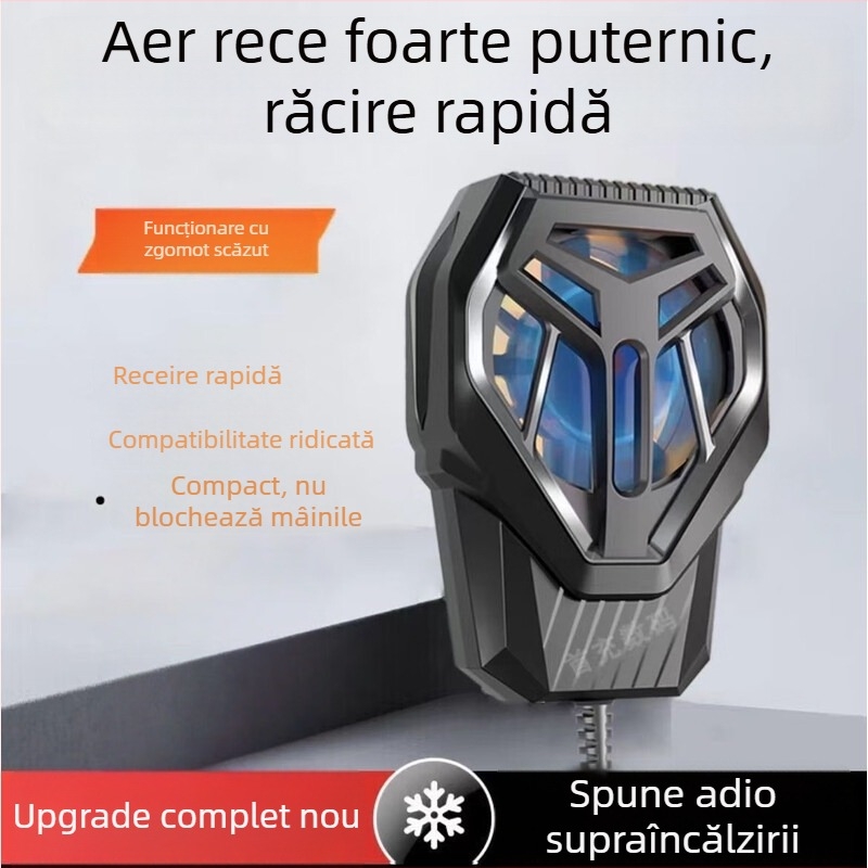 Răcitor mobil pentru jocuri cu răcire pe bază de semiconductori, prindere magnetică, afișaj digital, pentru esports, model Sl49