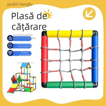 Plasă de cățărare pentru interior pentru copii – pânză, potrivită pentru sugari și copii până la 2 ani, dezvoltă târârea, coordonarea mână-ochi și abilitățile senzoriale