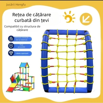 Plasă de cățărare pentru interior pentru copii – pânză, potrivită pentru sugari și copii până la 2 ani, dezvoltă târârea, coordonarea mână-ochi și abilitățile senzoriale