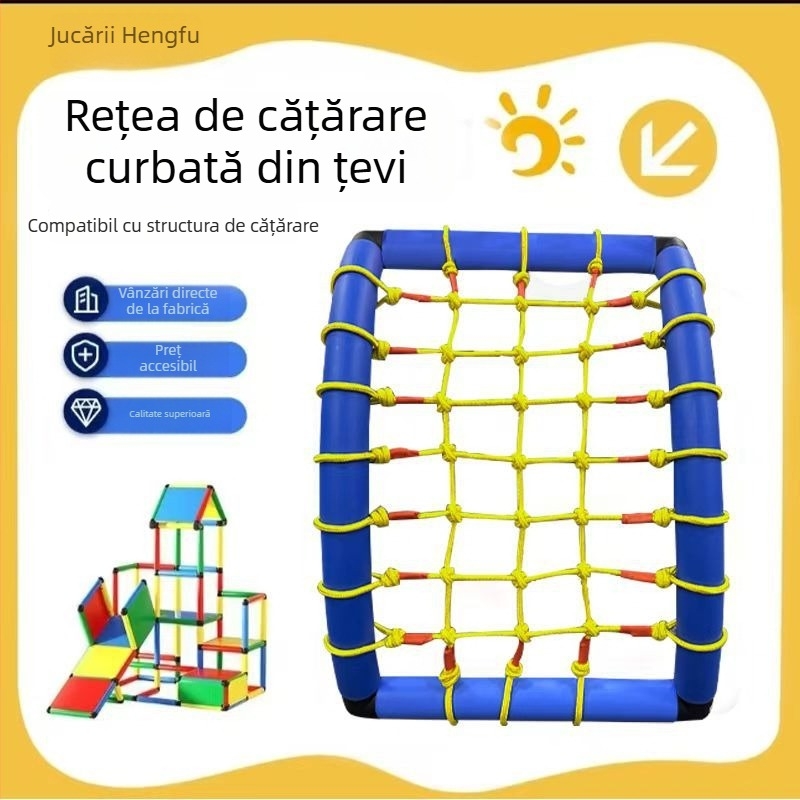 Plasă de cățărare pentru interior pentru copii – pânză, potrivită pentru sugari și copii până la 2 ani, dezvoltă târârea, coordonarea mână-ochi și abilitățile senzoriale