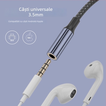 Adaptor Lightning către 3,5 mm pentru Apple, model T7, brand Tianston