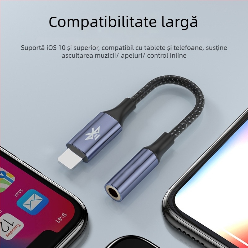 Adaptor Lightning către 3,5 mm pentru Apple, model T7, brand Tianston