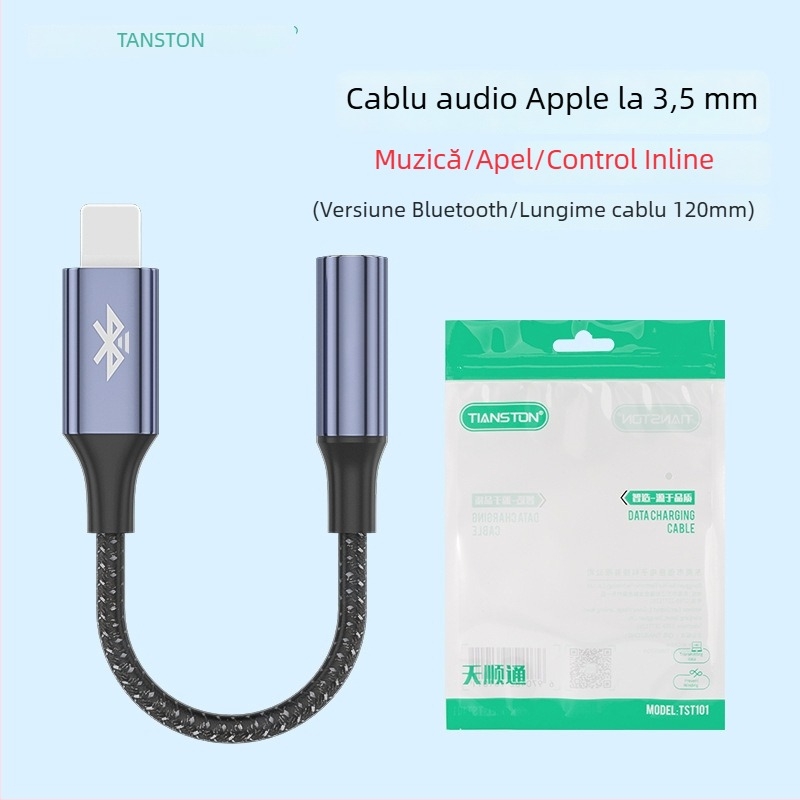 Adaptor Lightning către 3,5 mm pentru Apple, model T7, brand Tianston