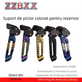 Pedală spate pentru motocicletă — aliaj de aluminiu, electroplatinat, ZZBXX, Compatibil cu Tank Pedals
