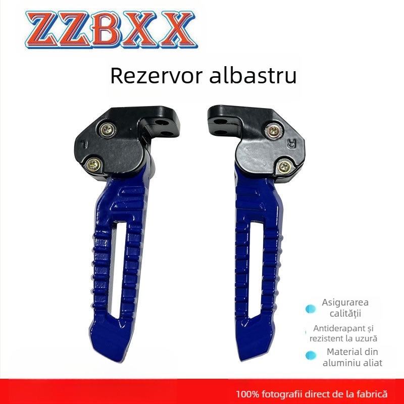Pedală spate pentru motocicletă — aliaj de aluminiu, electroplatinat, ZZBXX, Compatibil cu Tank Pedals