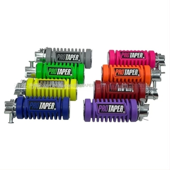 Set pedale motocicletă față și spate, cauciuc, finisaj electroplacat, potrivire universală — Mdd