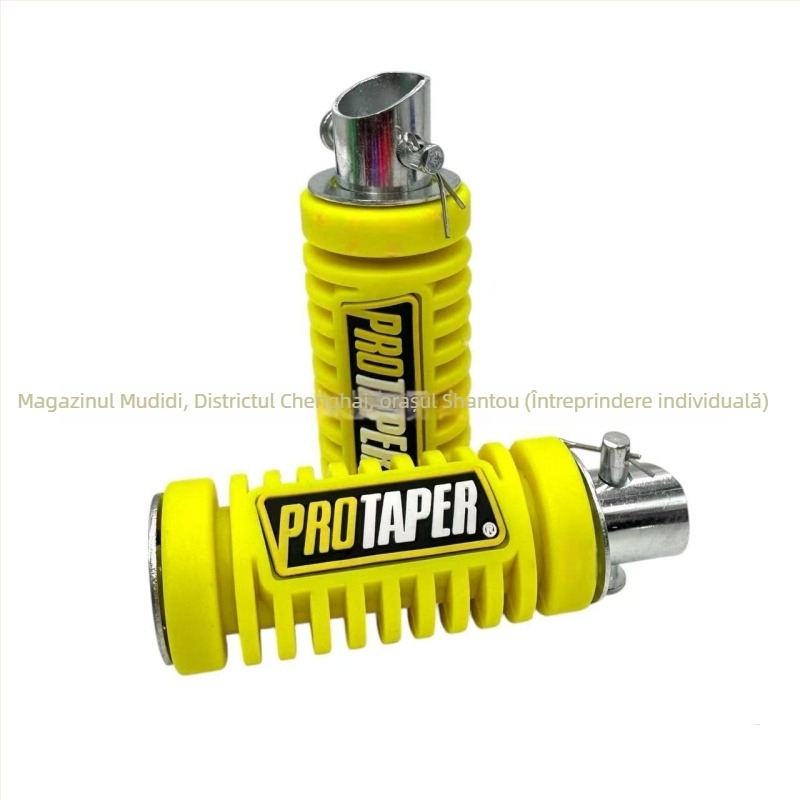 Set pedale motocicletă față și spate, cauciuc, finisaj electroplacat, potrivire universală — Mdd