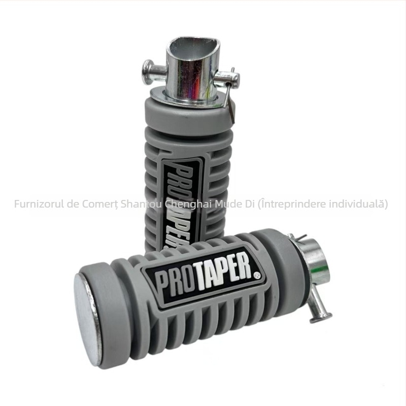 Set pedale motocicletă față și spate, cauciuc, finisaj electroplacat, potrivire universală — Mdd