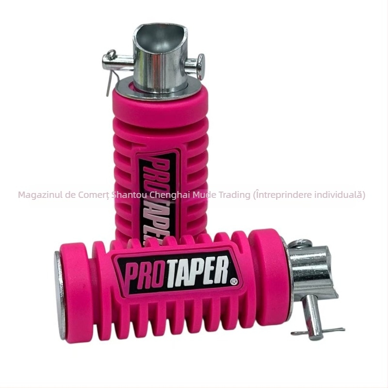 Set pedale motocicletă față și spate, cauciuc, finisaj electroplacat, potrivire universală — Mdd