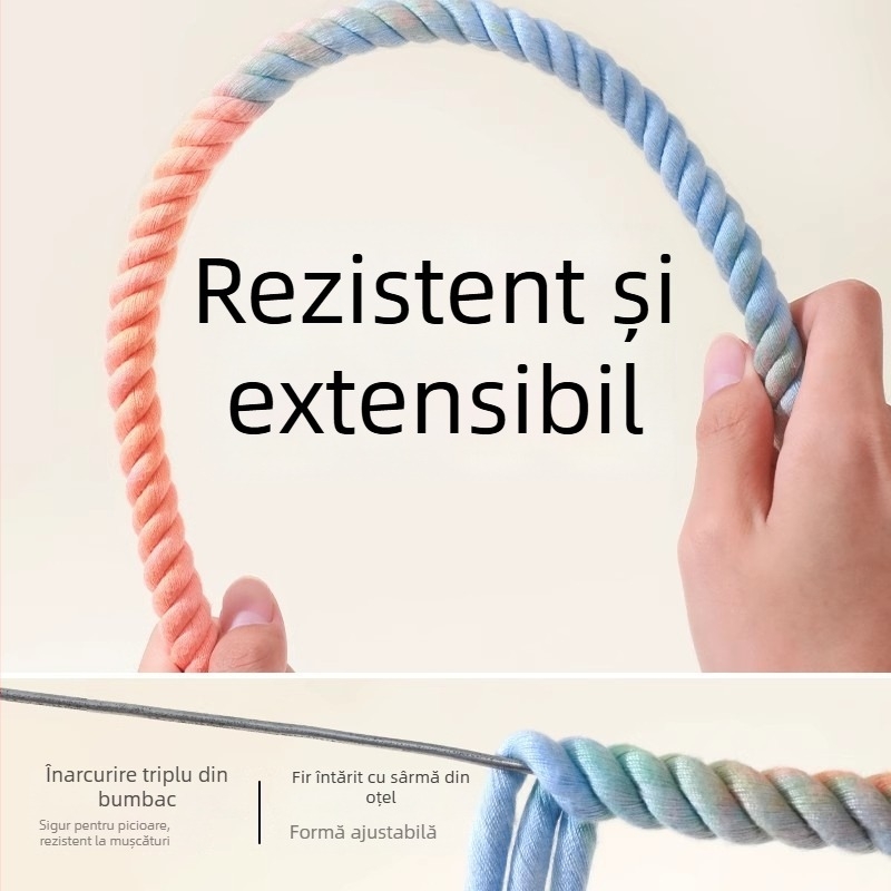Jucărie pentru papagali cu funie gradient curcubeu, perche de cățărare, pentru ascuțirea ciocului și a ghearelor – accesorii pentru cușcă