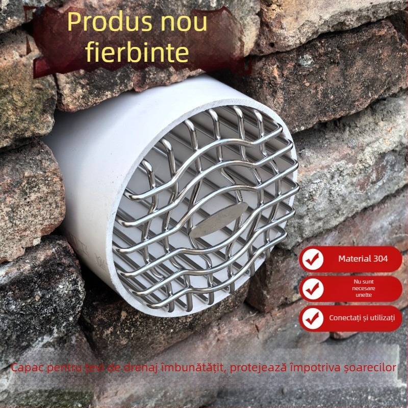 Plasă de protecție pentru conducte de ventilație din oțel inoxidabil – anti-păsări, anti-rozătoare, universală