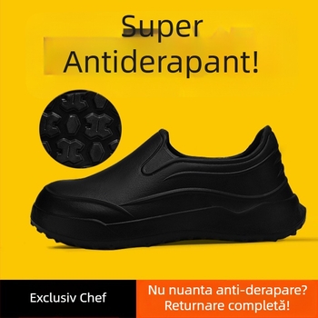 Pantofi bucătari pentru bărbați, primăvara 2025: impermeabili, antiderapare, anti miros, cu partea superioară EVA și talpă EVA, talpă turnată prin injecție