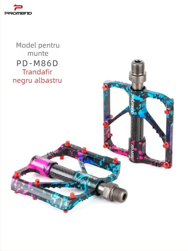 Pedal bicicletă, design cu 3 rulmenți, prelucrare CNC, construcție din aliaj de aluminiu și oțel crom-molibden, model M86DR87D