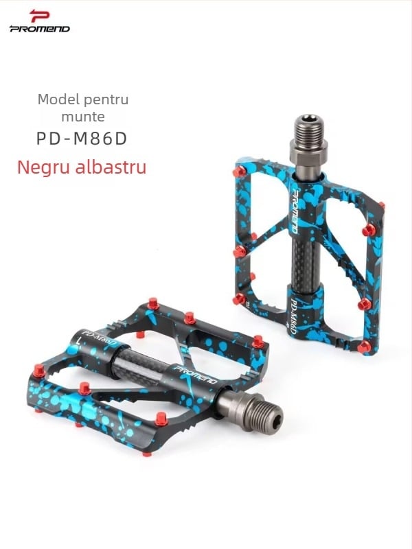 Pedal bicicletă, design cu 3 rulmenți, prelucrare CNC, construcție din aliaj de aluminiu și oțel crom-molibden, model M86DR87D
