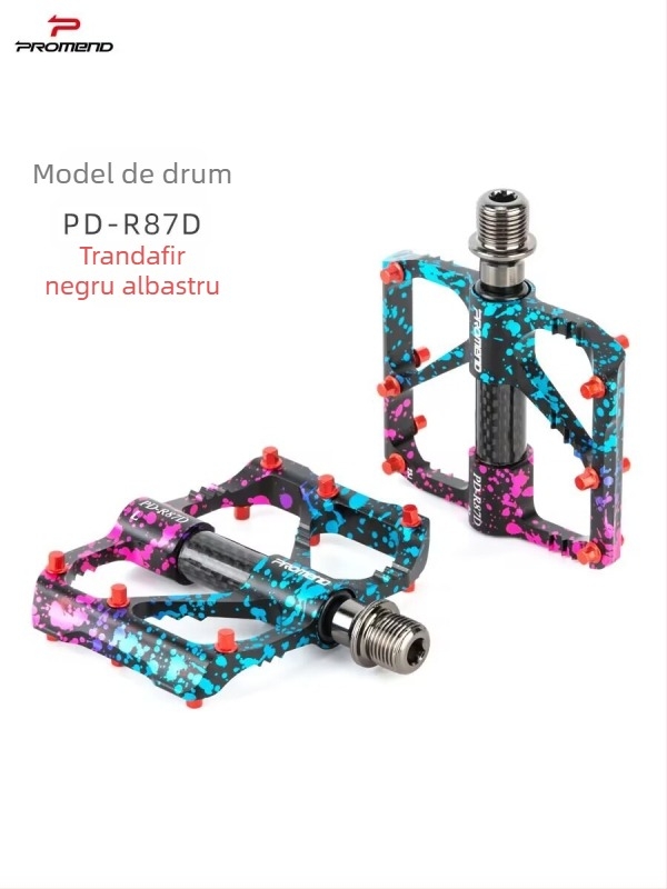 Pedal bicicletă, design cu 3 rulmenți, prelucrare CNC, construcție din aliaj de aluminiu și oțel crom-molibden, model M86DR87D
