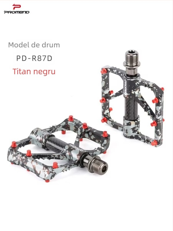 Pedal bicicletă, design cu 3 rulmenți, prelucrare CNC, construcție din aliaj de aluminiu și oțel crom-molibden, model M86DR87D