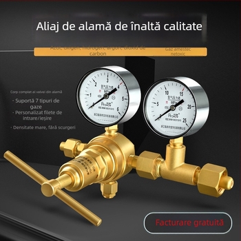 YQD-370 Regulator de presiune azot YQD-370, corp din cupru, conexiune filetată, interval de măsură 2-4/6