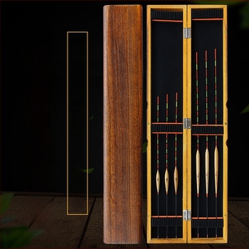 Set plute verticale pentru pescuit – plută din stuf în cutie din lemn de paulownia – brand Tadoshi Alu – origine Linxiang, Hunan