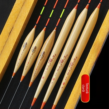 Set plute verticale pentru pescuit – plută din stuf în cutie din lemn de paulownia – brand Tadoshi Alu – origine Linxiang, Hunan