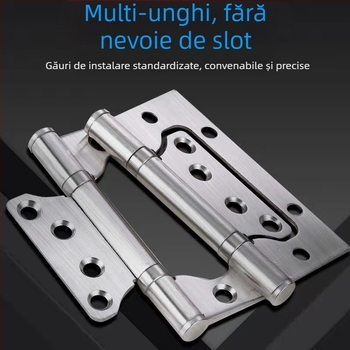 Balama pentru ușă din lemn - oțel inoxidabil, rulment silențios, fără caneluri