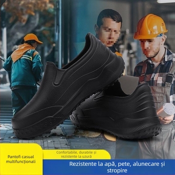 Ghete de ploaie pentru bărbați – impermeabile, ușoare, rezistente la uzură, talpă EVA, înălțime joasă