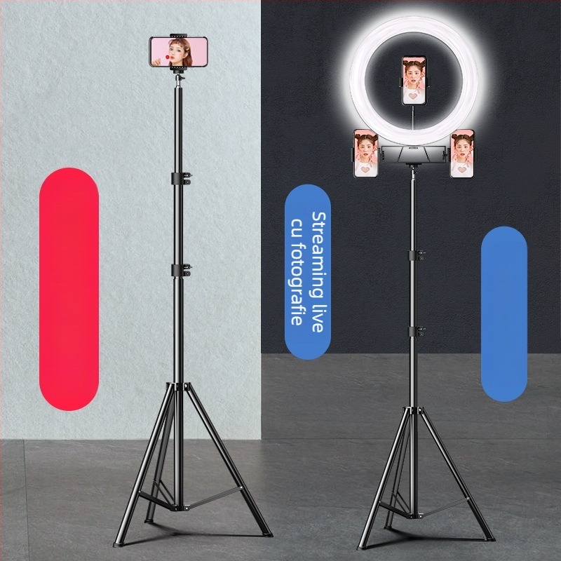 Trepied pentru telefon mobil pentru live streaming cu telecomandă Bluetooth, corp din aliaj, design universal
