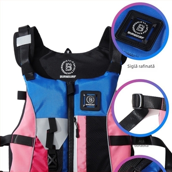 Vestă de pescuit profesională cu plutire mare, portabilă și detașabilă, vestă multifuncțională în stil coreean pentru pescuit la stâncă; uscare rapidă, respirabilă, impermeabilă, rezistentă la abraziune, evacuare umezeală