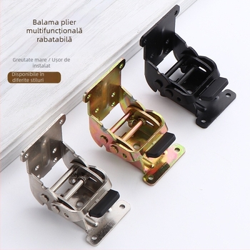 Pantă pliabilă pentru mese — blocare automată, unghiuri 0/90/180°, oțel laminat la rece, stamping și electroplacare