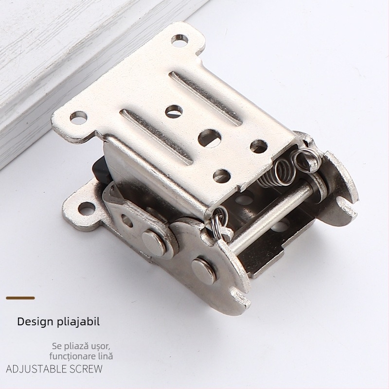 Pantă pliabilă pentru mese — blocare automată, unghiuri 0/90/180°, oțel laminat la rece, stamping și electroplacare