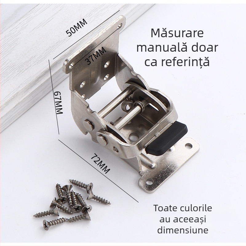 Pantă pliabilă pentru mese — blocare automată, unghiuri 0/90/180°, oțel laminat la rece, stamping și electroplacare