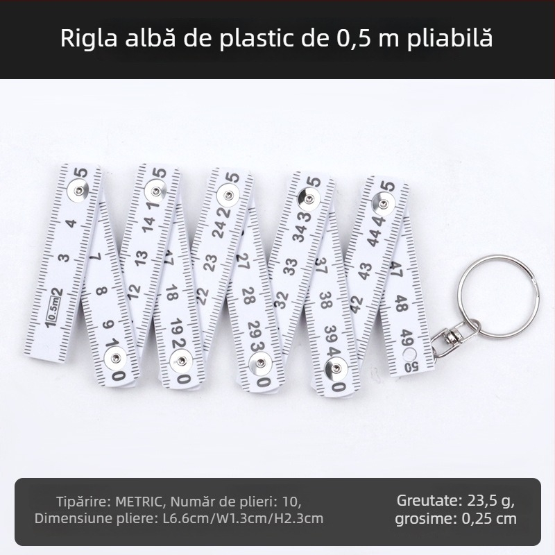 QITE Riglă pliabilă din lemn, formă neregulată, scară metrică cu două fețe, riglă în centimetri, greutate netă 105 g