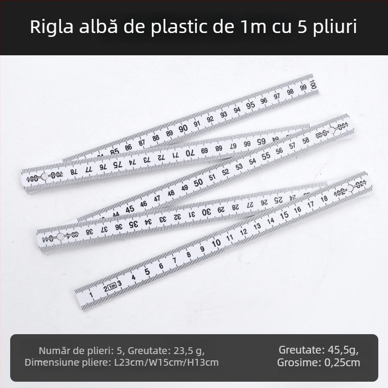 QITE Riglă pliabilă din lemn, formă neregulată, scară metrică cu două fețe, riglă în centimetri, greutate netă 105 g